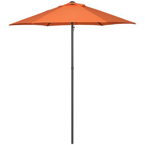 Outsunny 2m Parasol Patio Umbrella, Outdoor Sun Shade with 6 Ribs Orange