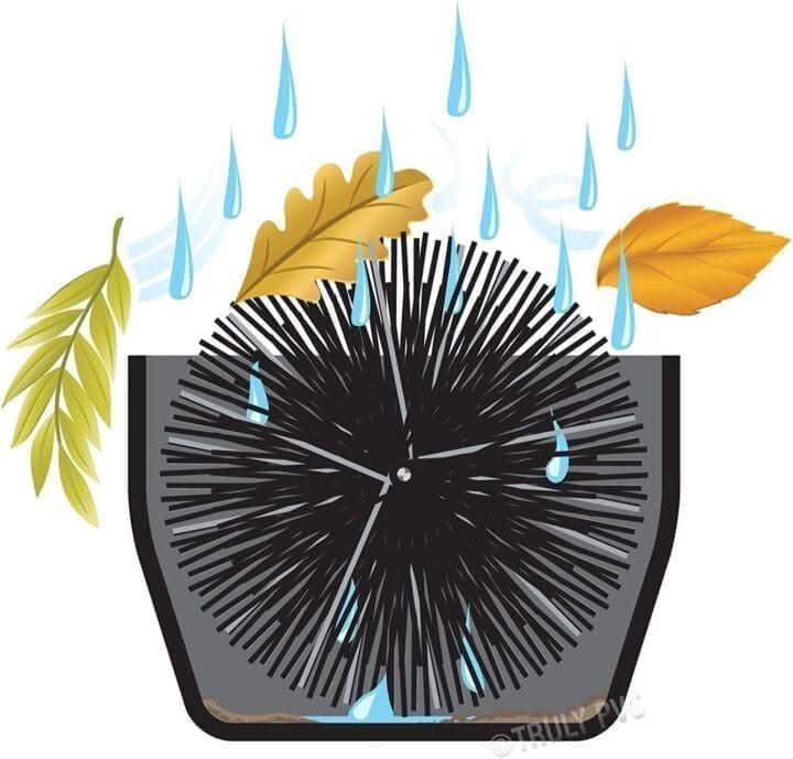 Black Spikey Gutter Brush Cleaning Prevention Leaf Guard Pack 100mm x 4m