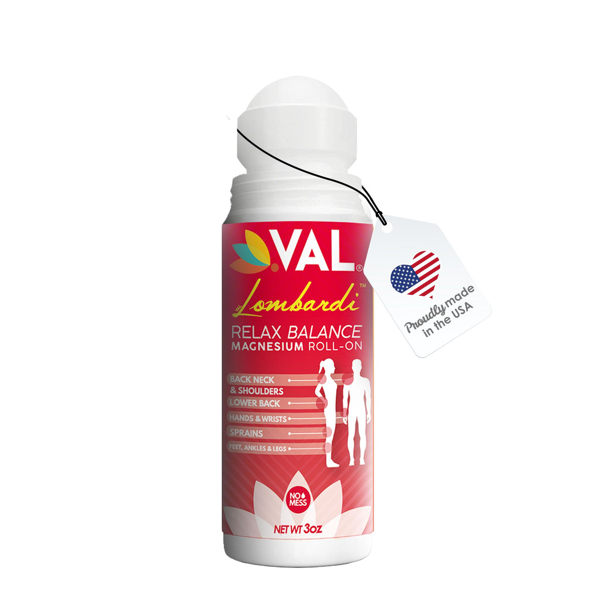 VAL Lombardi Magnesium Roll-On 3oz ā Zechstein Magnesium + Arnica | Joint & Muscle Relief (2-Pack)