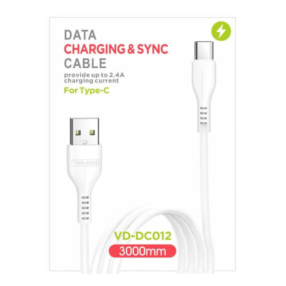 USB A to USB C Fast Charging Data Cable