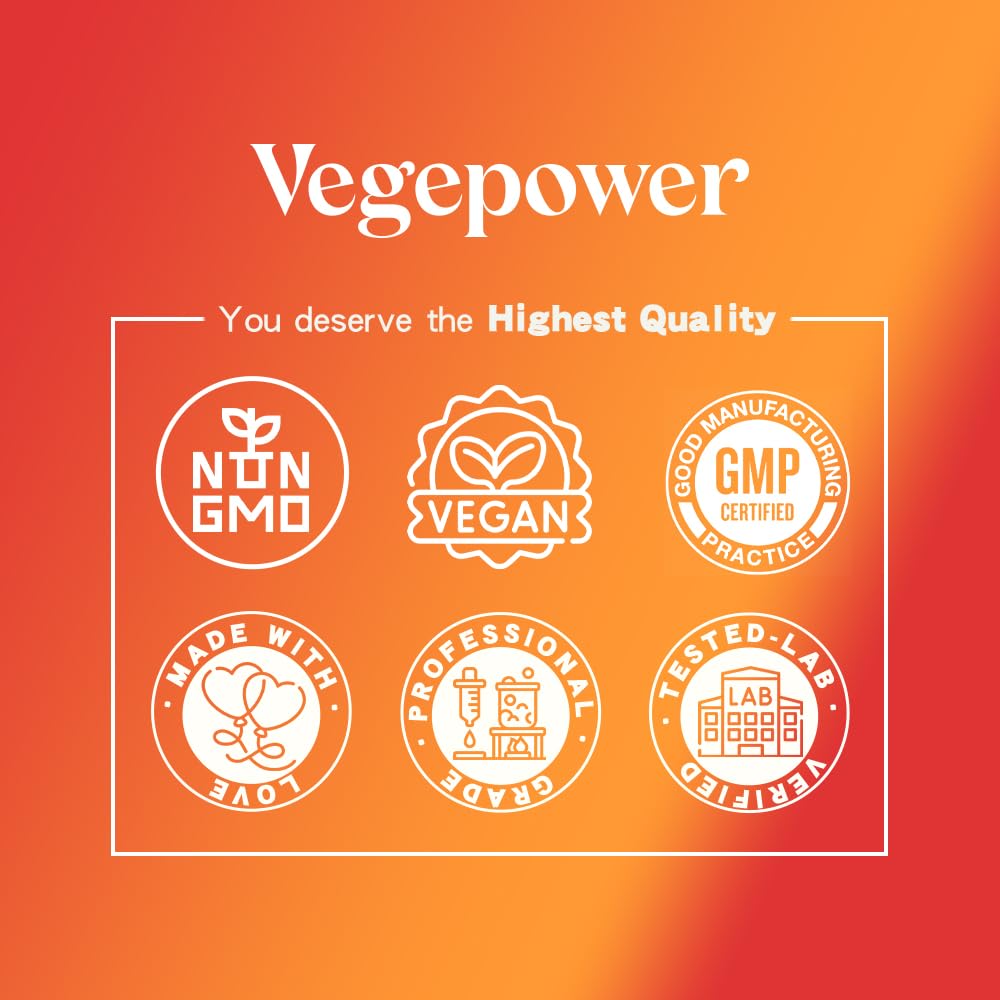 Vegan Vitamin D3 + B12 Gummies ā Orange Flavor, 90 Gummies for Adults & Kids | Vegepower