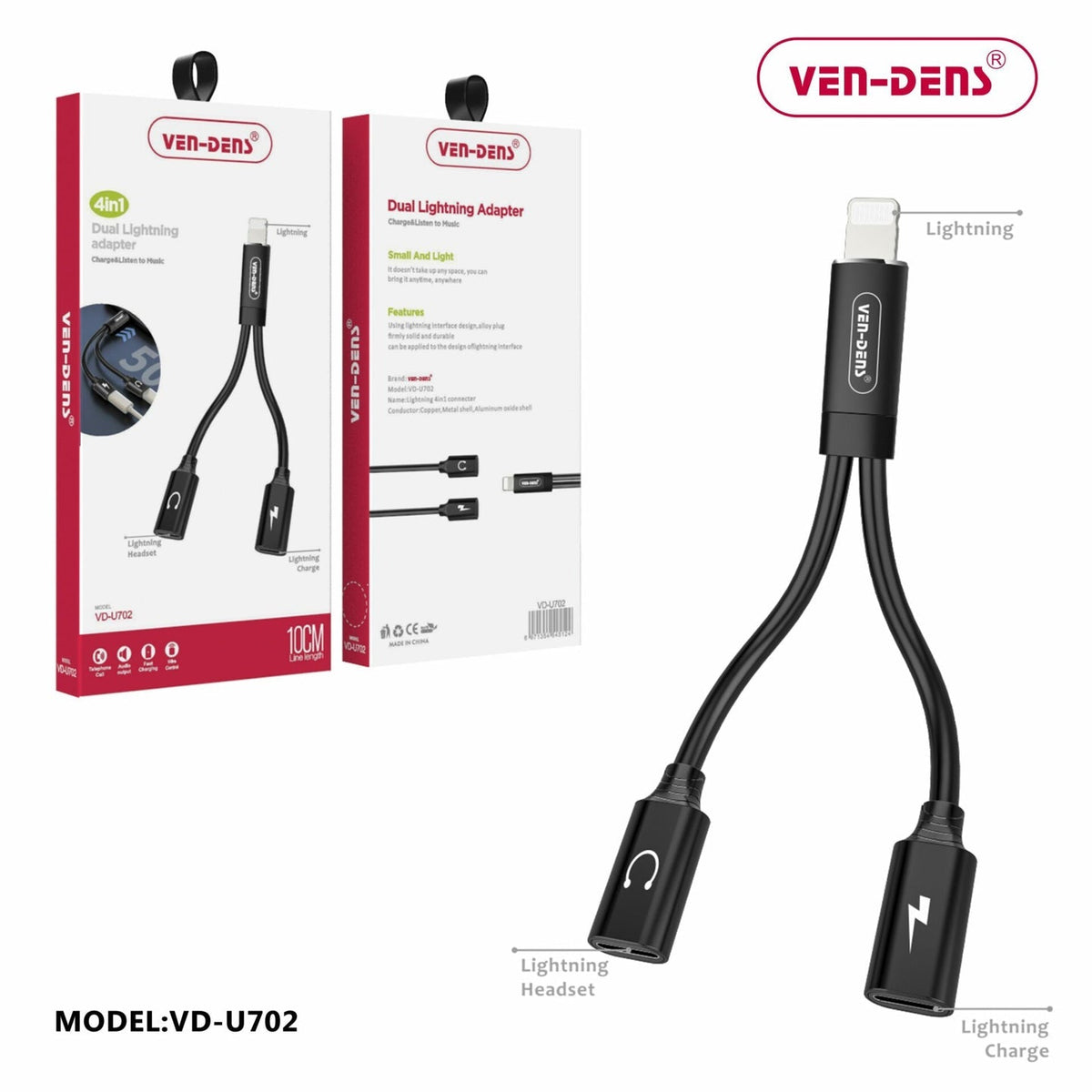 Lightning to Dual Lightning Adapter VD-AUX006