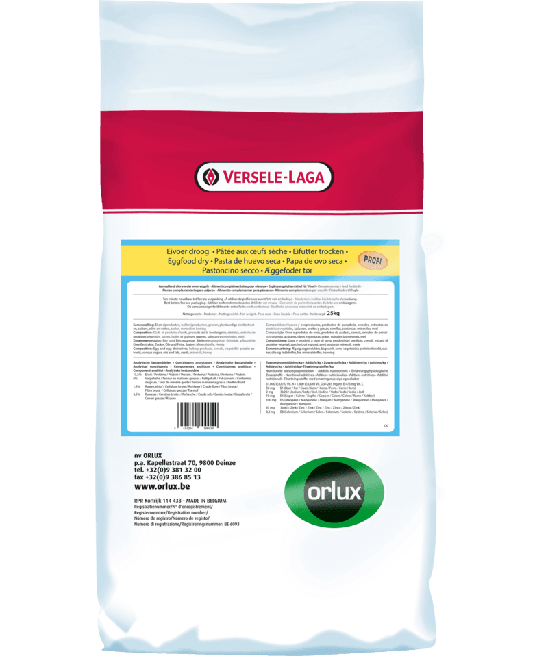 Versele Laga Eggfood Dry Yellow Pro 25kg