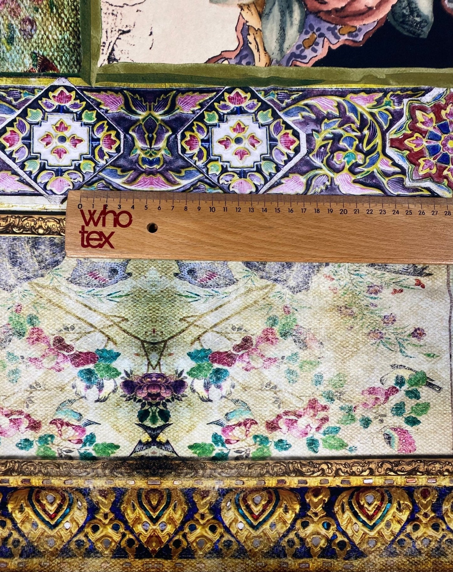Vintage Baroque Floral Fabric by Metre