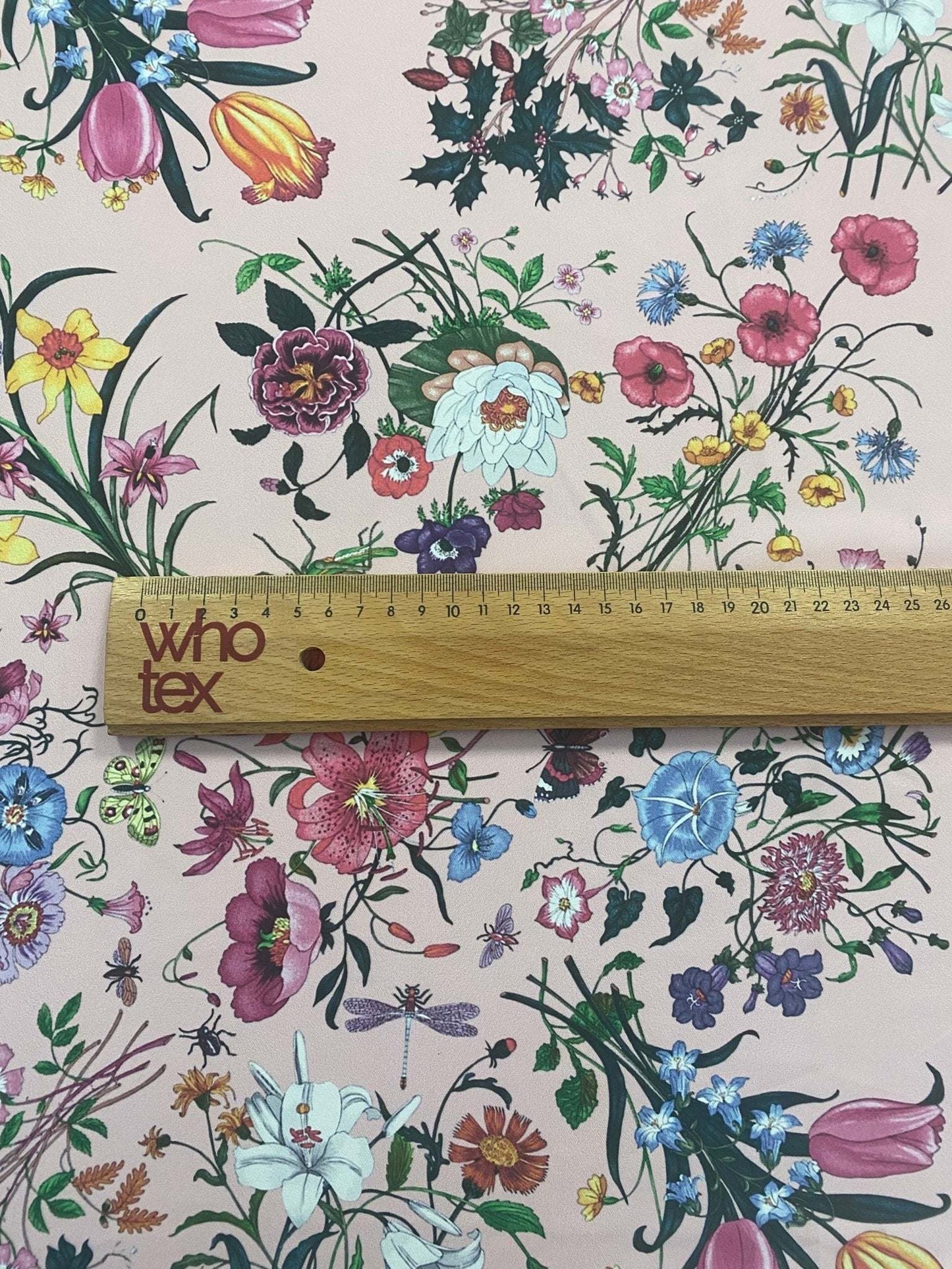 Vintage Botanical Floral Print Fabric by Metre