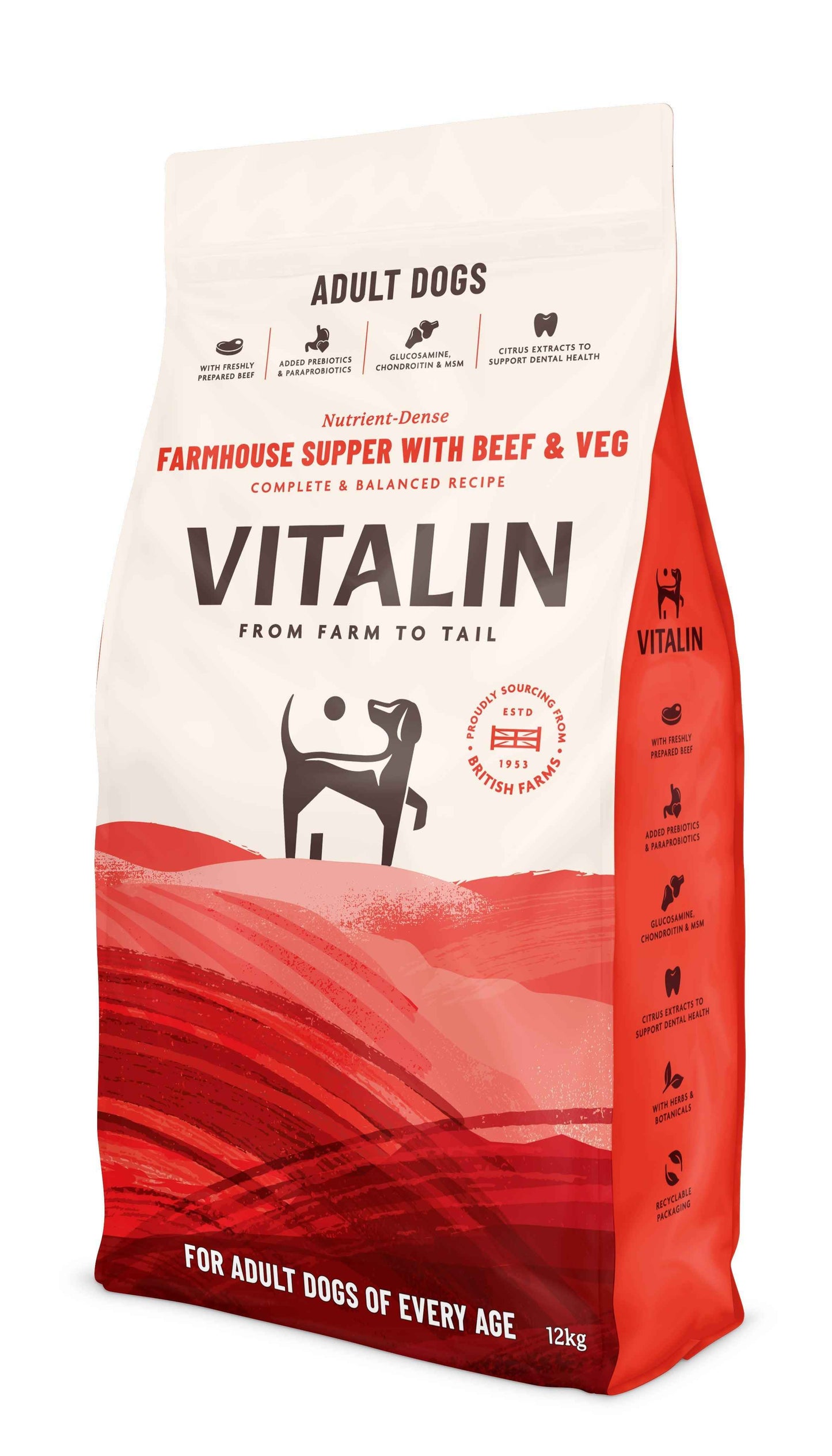 Vitalin Adult Farmhouse Beef 12kg