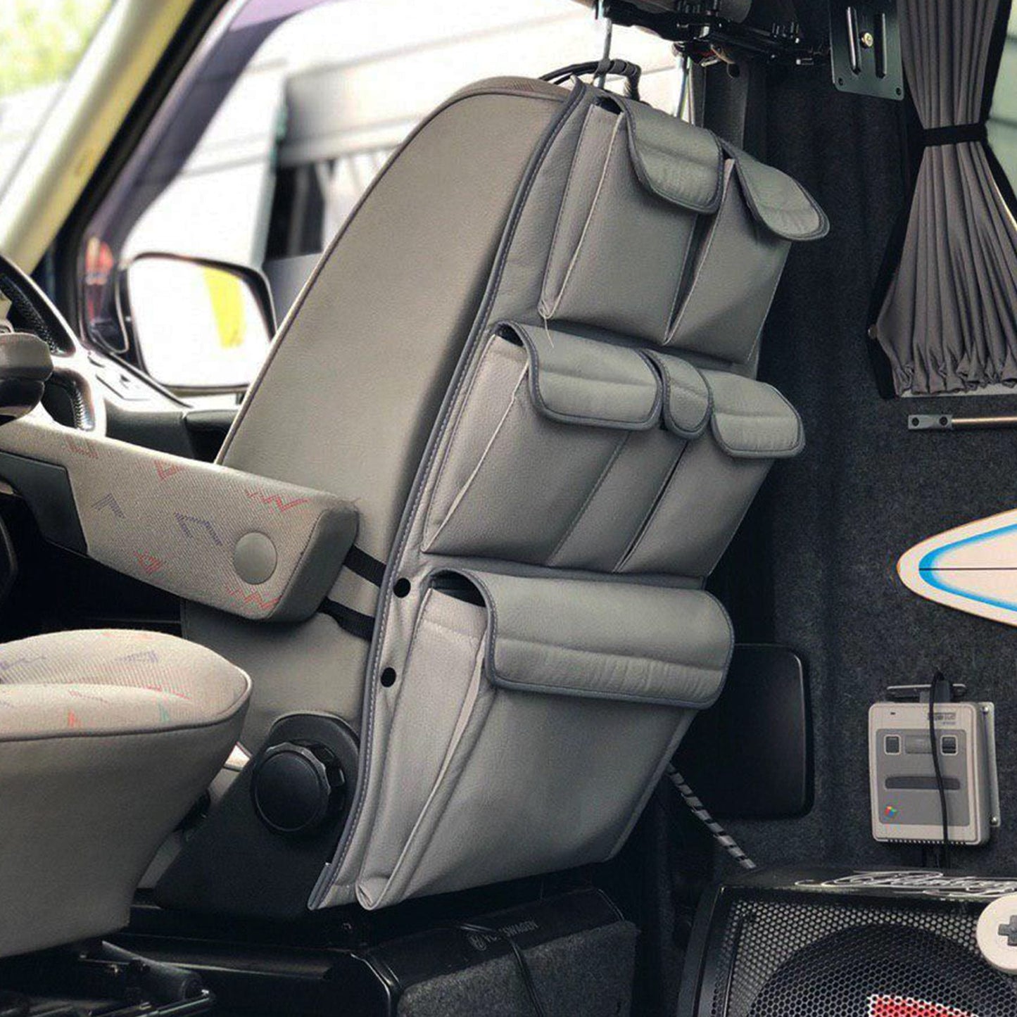 For VW T4 Transporter Campervan Leatherette Captain’s Back Seat Organiser | Van-X