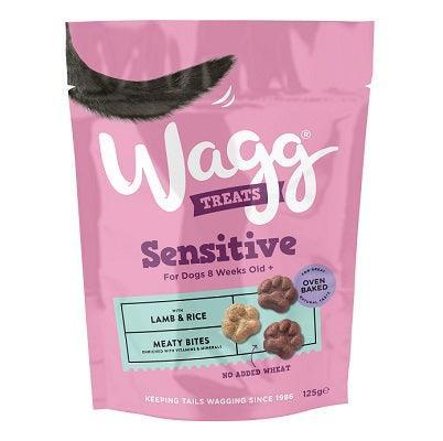 Wagg Sensitive Meaty Bites with Lamb and Rice Treats125g - Case of 7