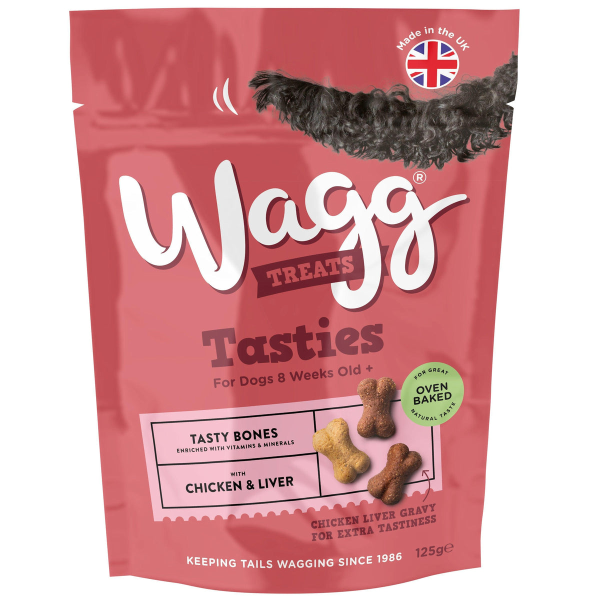Wagg Tasties Tasty Bones with Chicken and Liver 125g - Case of 7