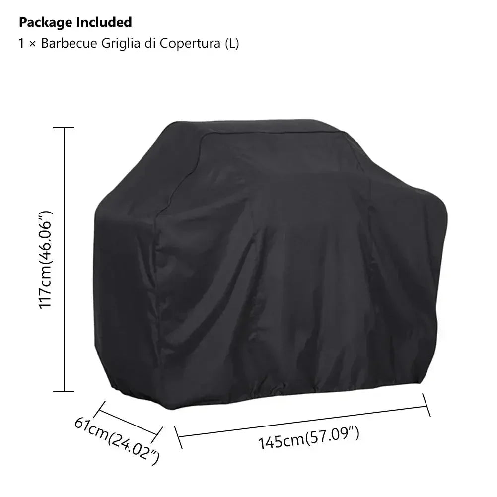 Waterproof BBQ Grill Cover – Anti-Dust, Rain & UV Protection for Gas, Electric & Charcoal Barbecues – Outdoor Garden BBQ Accessory