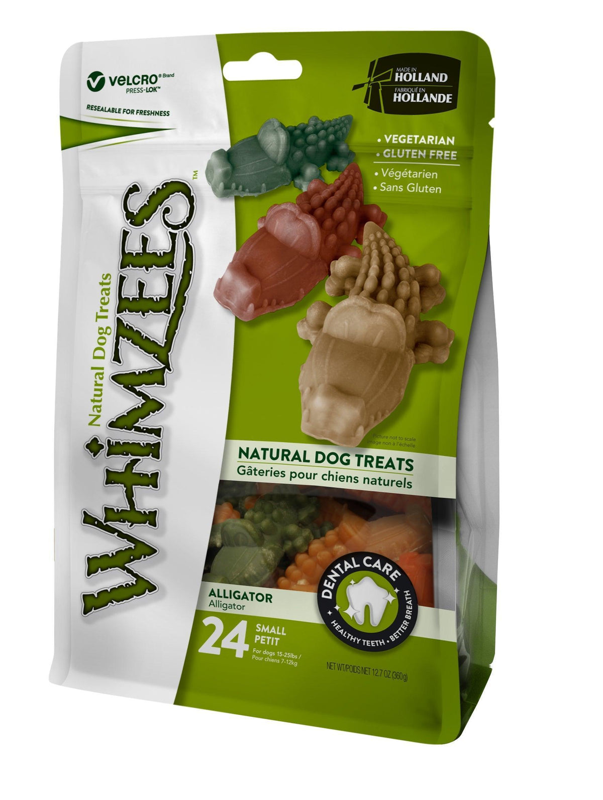 Whimzees Small Alligator 24 Bag - Case of 6