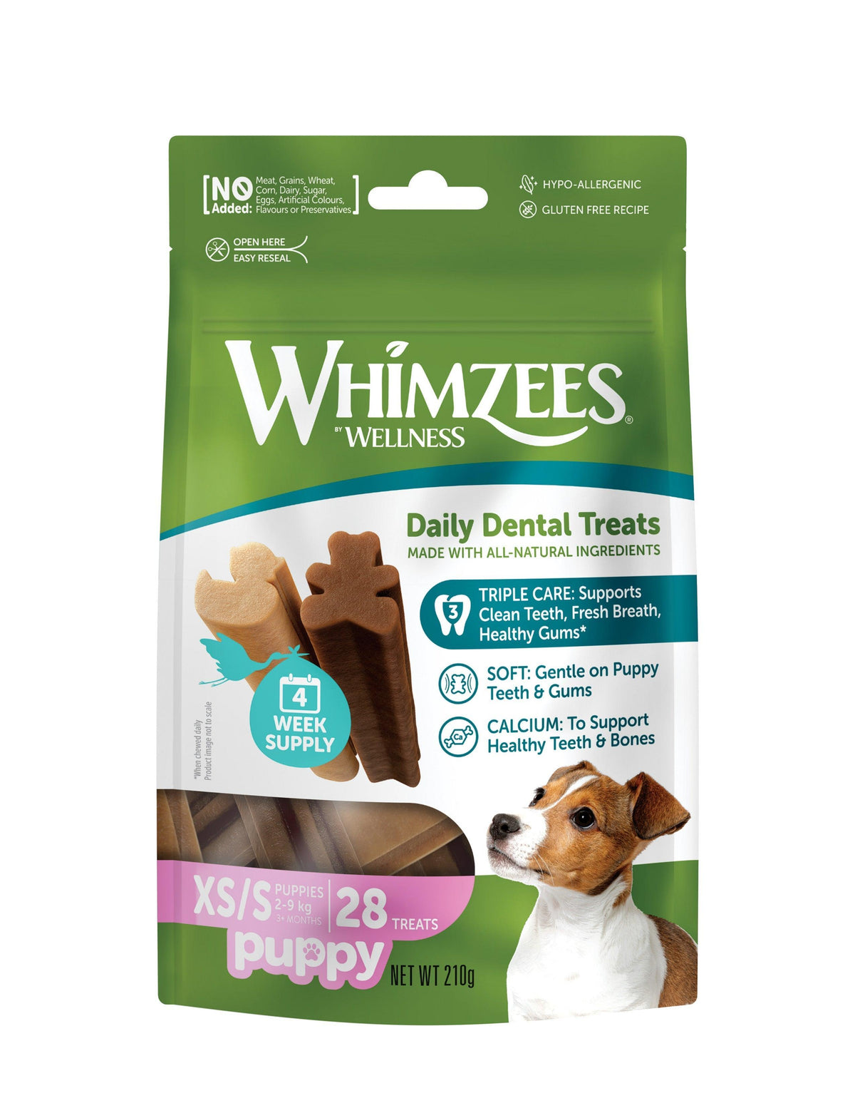 Whimzees Puppy Daily Dental Treat XSmall/Small 28 Sticks - Case of 6