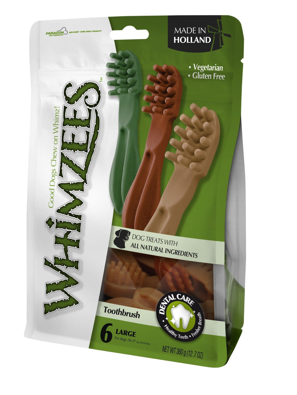 Whimzees Toothbrush Large 6 Bag - Case of 6