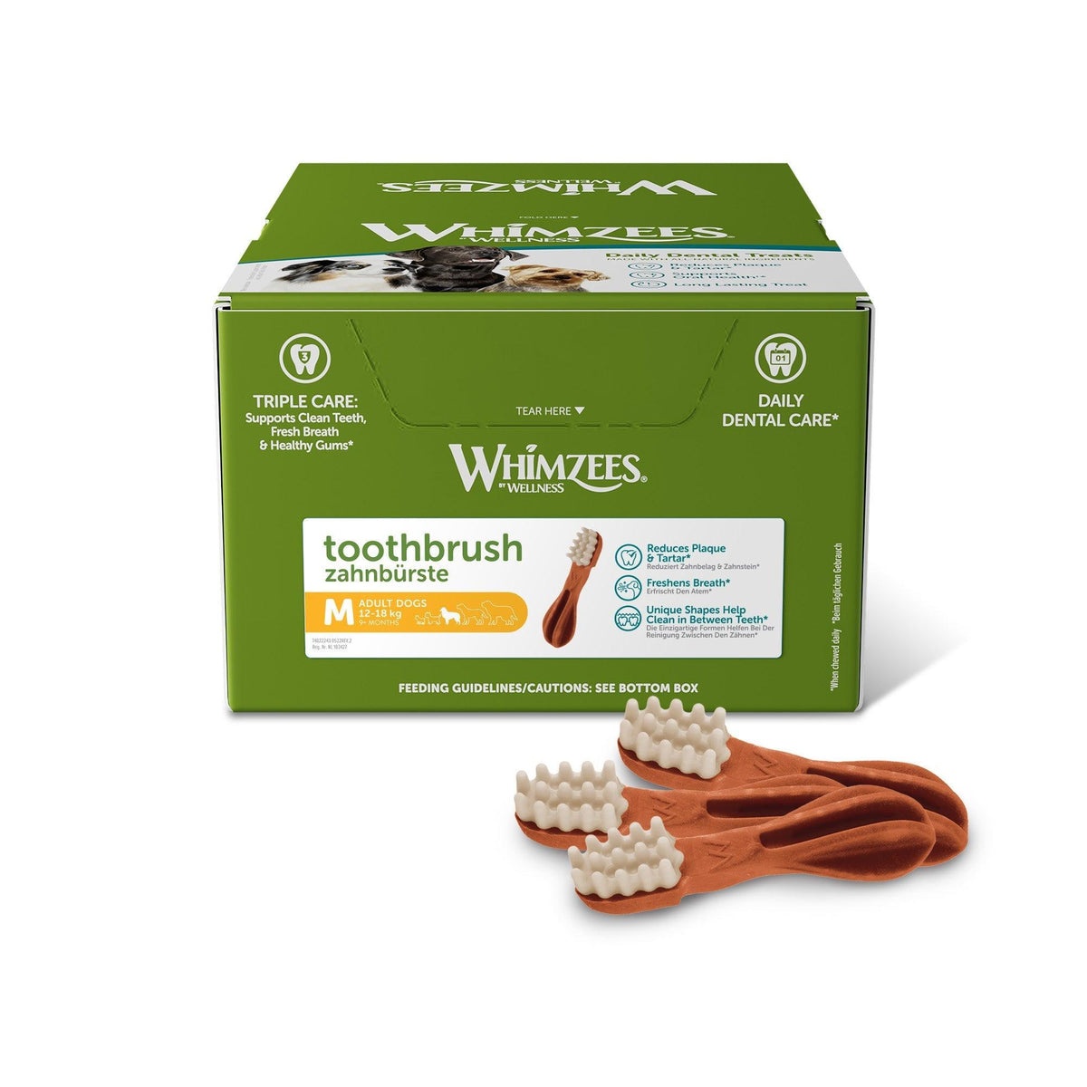 Whimzees Toothbrush Medium - Case of 75
