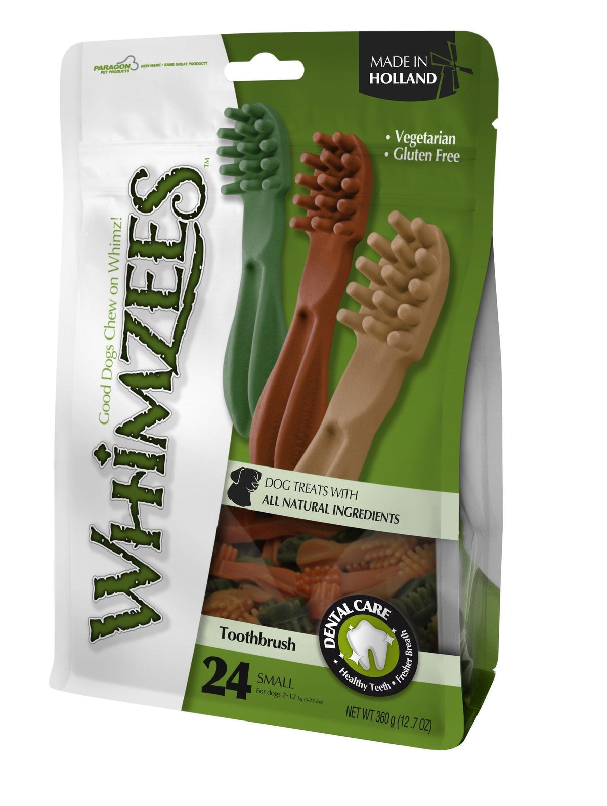 Whimzees Toothbrush Small 24/Bag - Case of 6