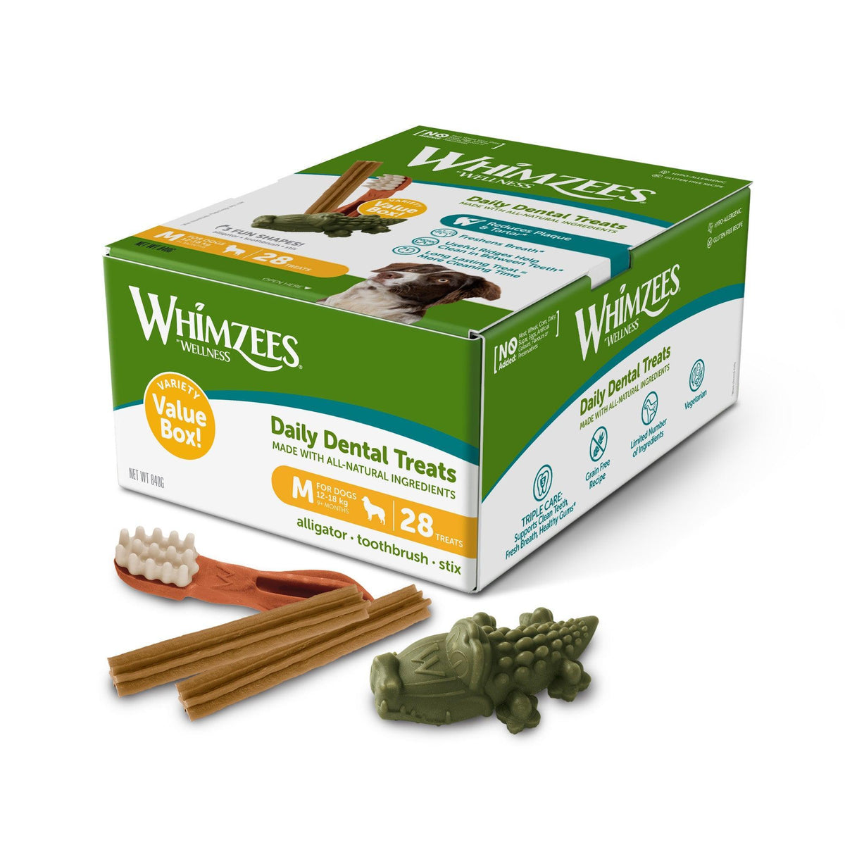 Whimzees Variety Medium Value Box - 28 Piece Pack