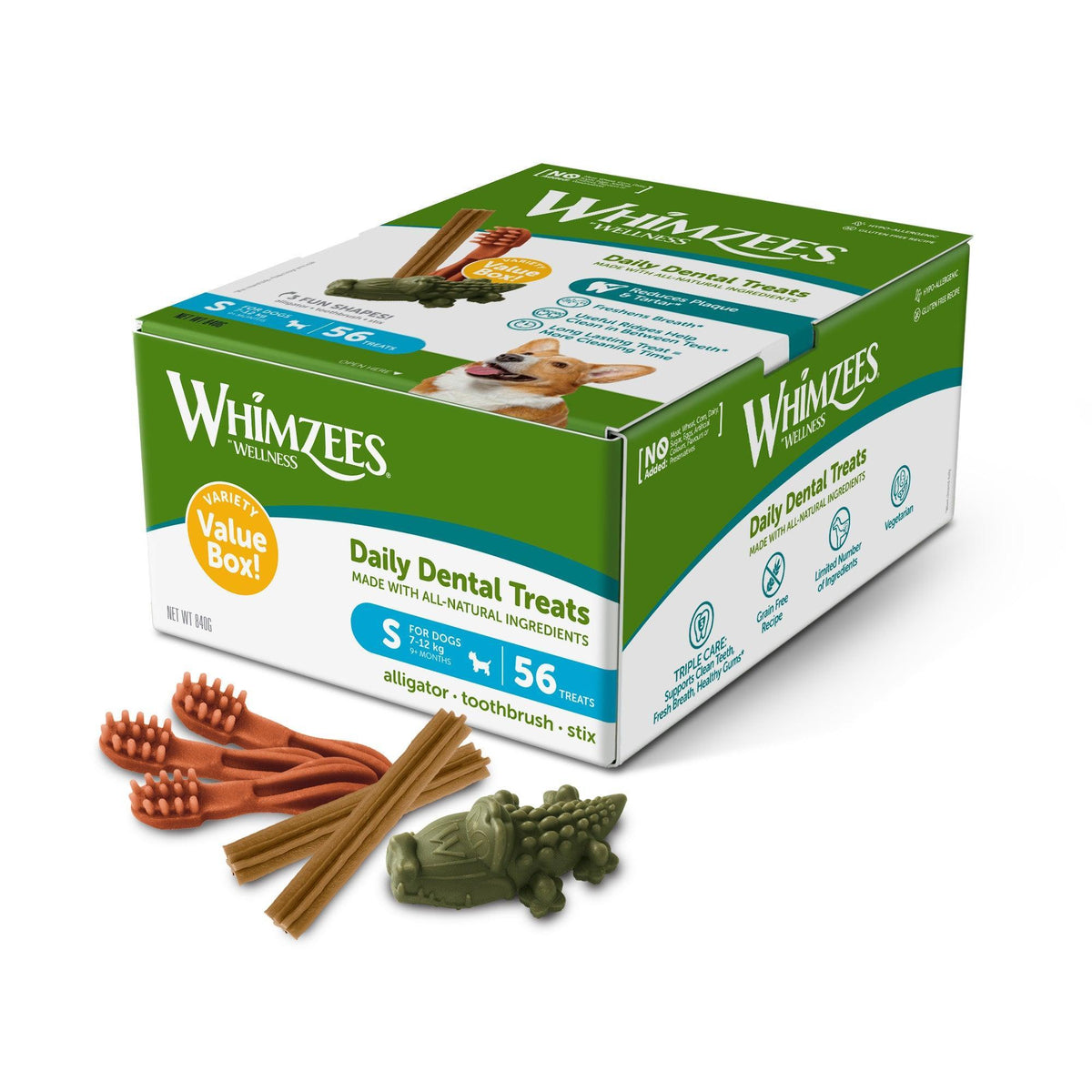 Whimzees Variety Small Value Box - 56 Piece Pack