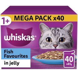 Whiskas Adult 1+ Fish Favourites in Jelly Pouches 85g - Case of 40