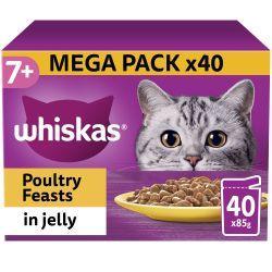Whiskas Senior 7+ Poultry Feasts in Jelly 40 x 85g - Case of 40