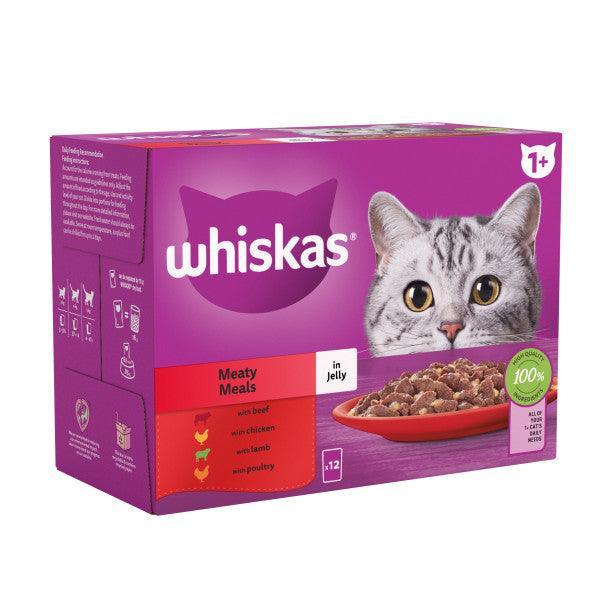 Whiskas Adult 1+ Meaty Meals in Jelly 12 x 85g - Case of 4