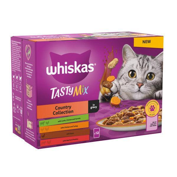 Whiskas Adult 1+ Tasty Mix Country Collection in Gravy 12 x 85g - Case of 4