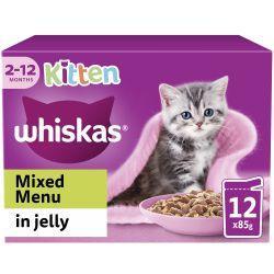 Whiskas Kitten 2-12 month Mixed Menu in Jelly 12 x 85g - Case of 4