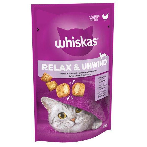 Whiskas Relax and Unwind with Chicken Cat Treat 45g - Case of 8