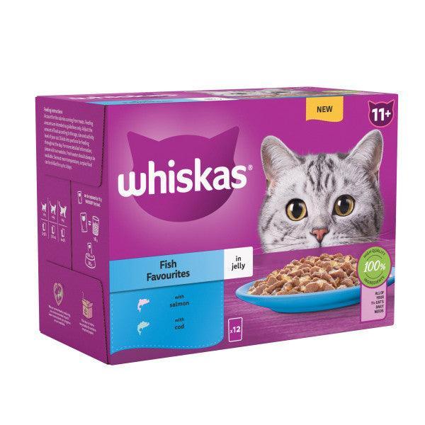 Whiskas Senior 11+ Fish Favourites in Jelly Pouches 12 x 85g - Case of 4
