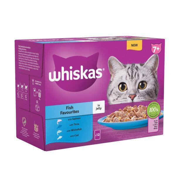 Whiskas Senior 7+ Fish Favourites in Jelly 12 x 85g - Case of 4