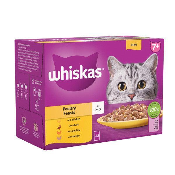 Whiskas Senior 7+ Poultry Feasts in Jelly 12 x 85g - Case of 4