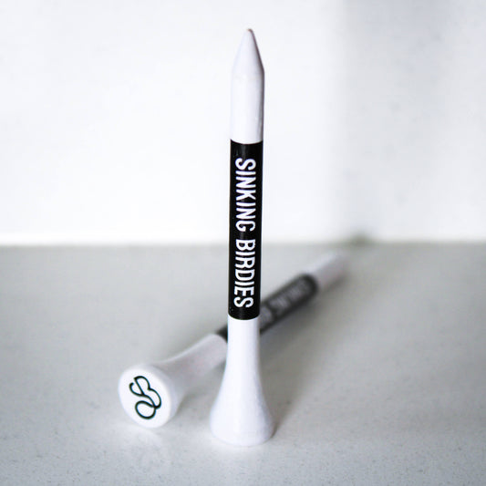 45 Bamboo Golf Tees - White