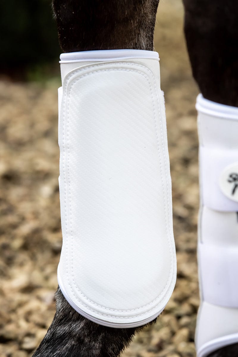 Double Locking Brushing Boots - White