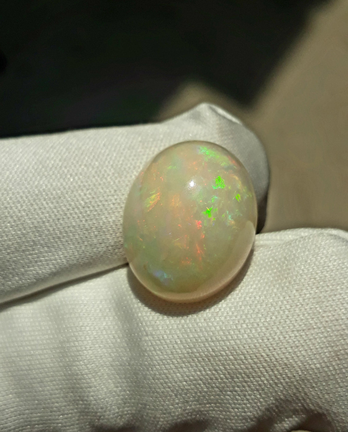 Opal for Sale - White Fire Opal - Welo Opal - October Birthstone - 18.5x15mm 12.8ct