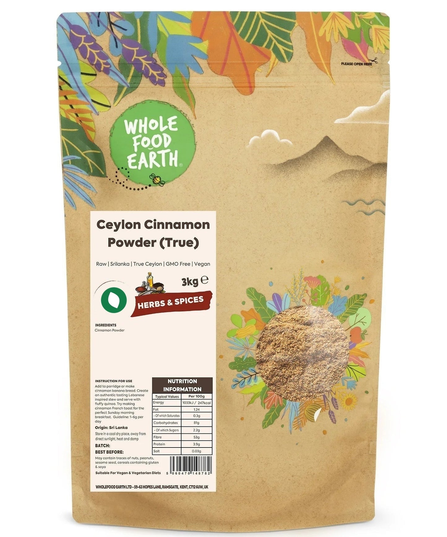 Ceylon Cinnamon Powder (True)