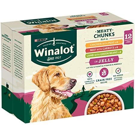 Winalot Adult Meaty Chunks in Jelly 12 x 100g - Case of 4