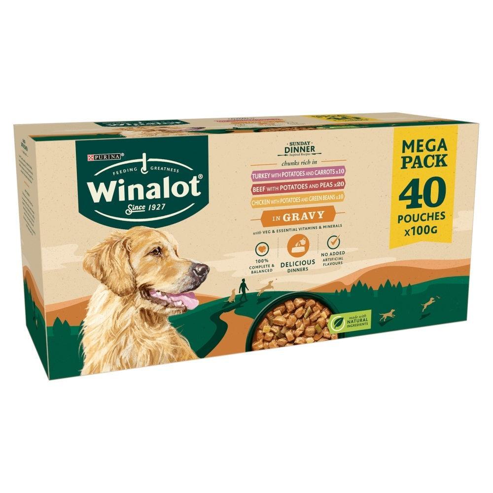 Winalot Adult Sunday Dinner in Gravy 40 x 100g - Case of 40