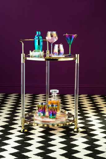 Frosted Deco Set Of 2 Gin Glasses