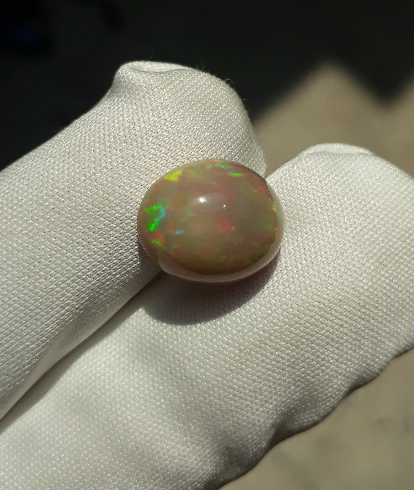 Opal for Sale - White Fire Opal - Welo Opal - October Birthstone - 14x12mm 5.4ct