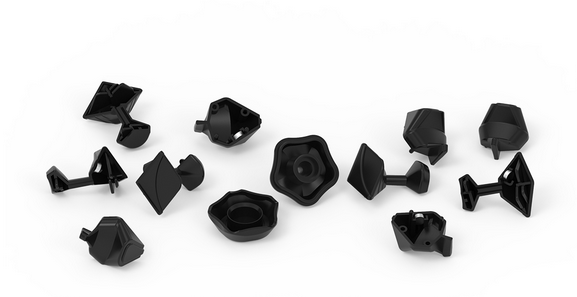 Black caps for YJ YuHu V2M Megaminx