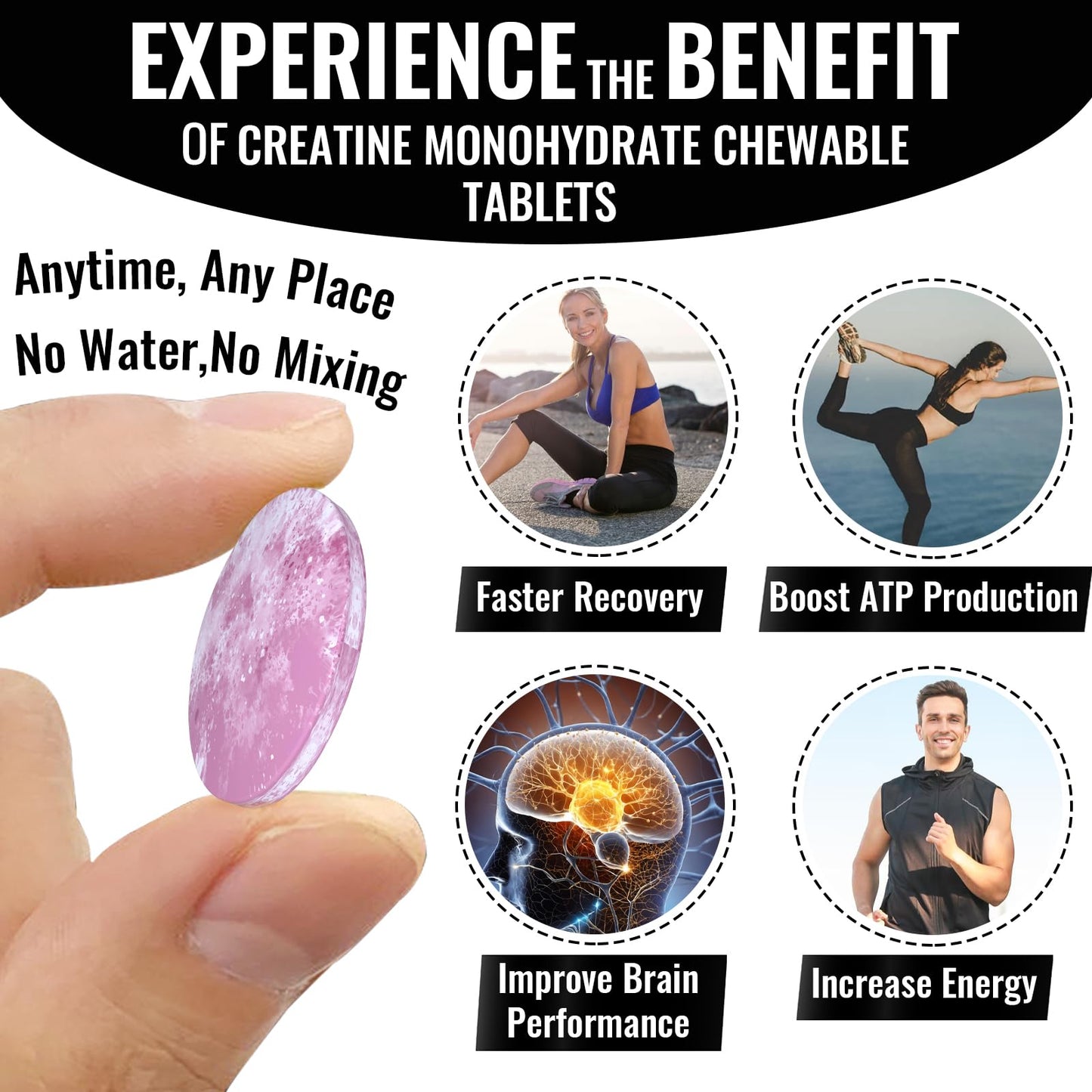 Zeylamum Creatine Chews – Liposomal Micronized Creatine Monohydrate, 30 Servings