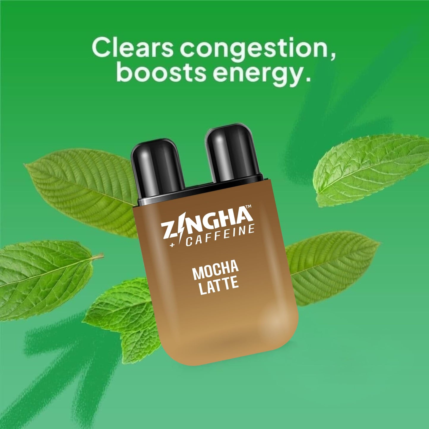 Z!NGHA Caffeinated Aromatherapy Nasal Inhaler Stick – Natural Energy Boost + Caffeine (Tropical Rainbow Blast)