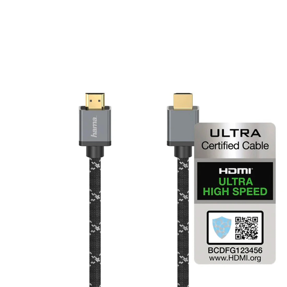 Hama Aluminium 8K Ultra-HD HDMI Cable, Fibre Braided, 3m