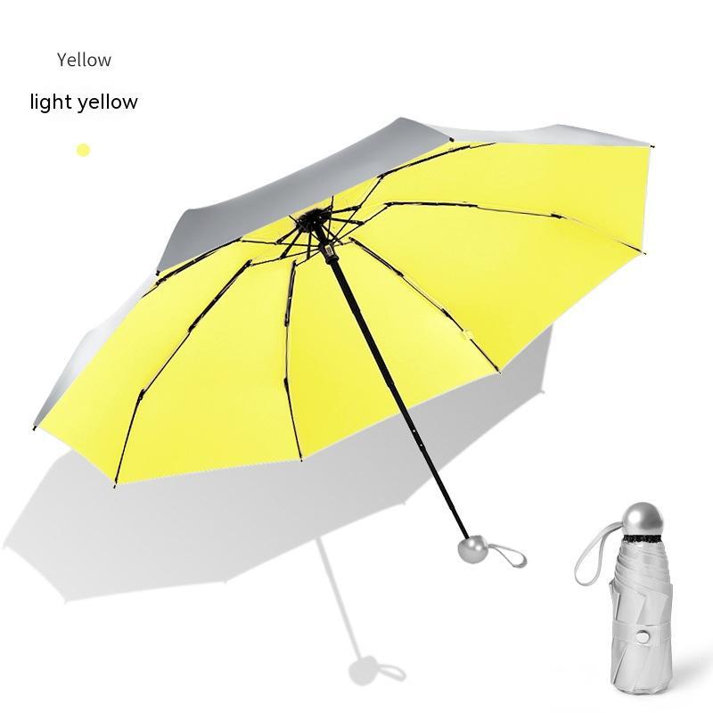 Ladies Titanium Silver Umbrella