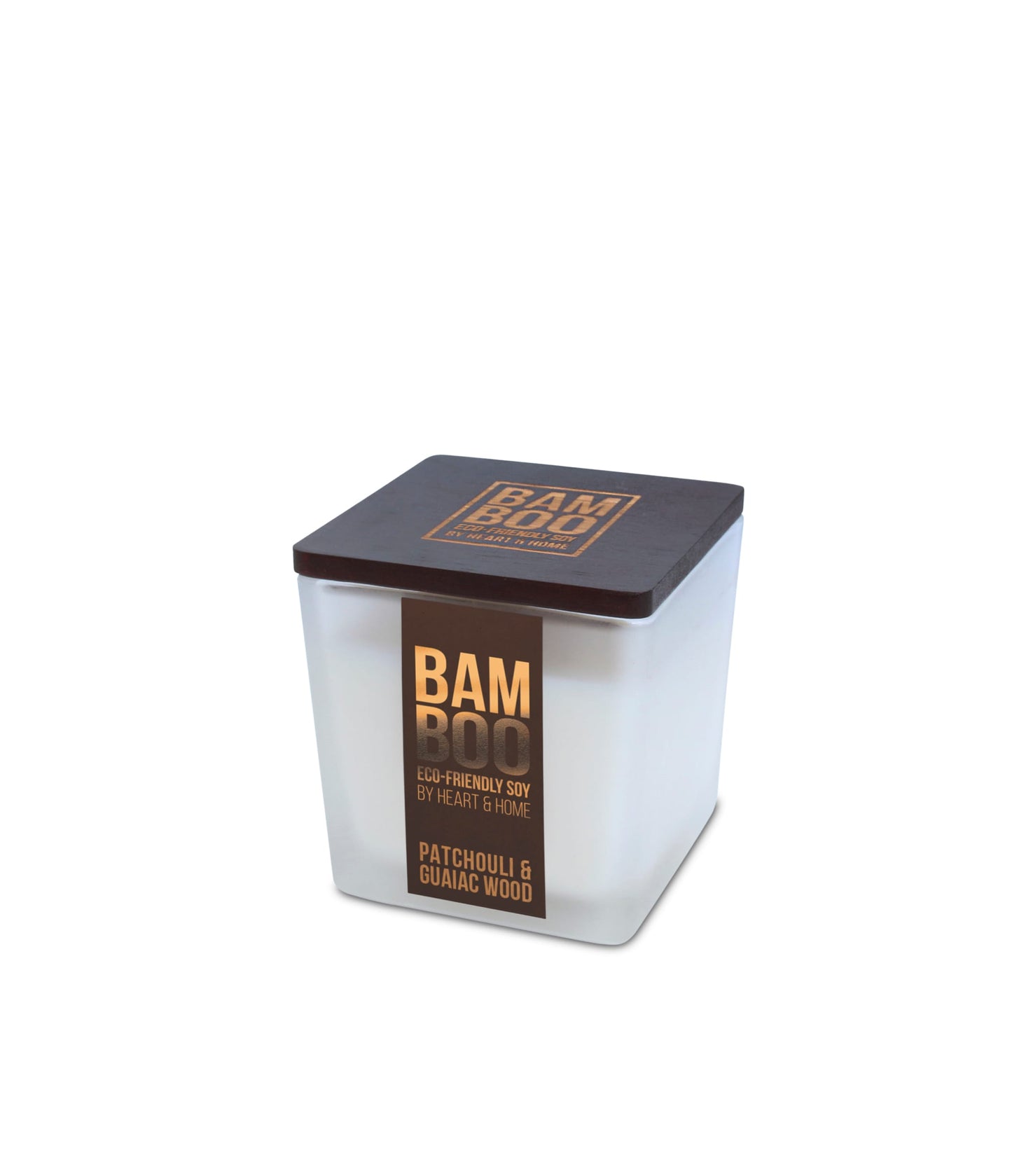 Bamboo Patchouli & Guaiac Wood Small Soy Candle 20 Hours Burn - Crackling Wick
