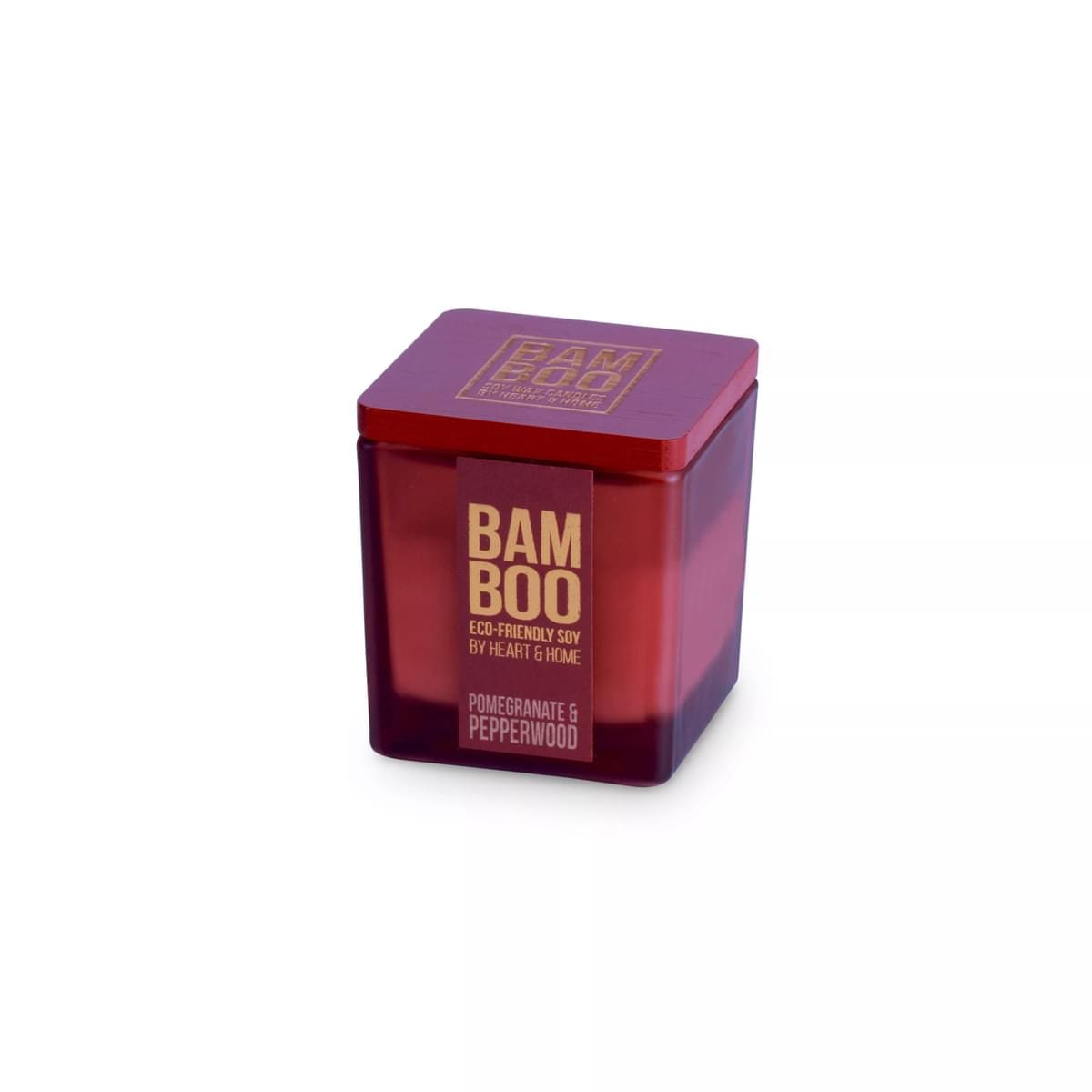 Bamboo Pomegranate & Pepperwood Small Soy Candle 20 Hours Burn - Crackling Wick