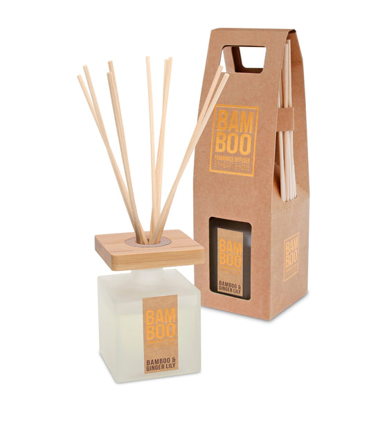 Bamboo & Ginger Lily Fragrance Diffuser -70ml - Up to 12 Weeks of Fragrance