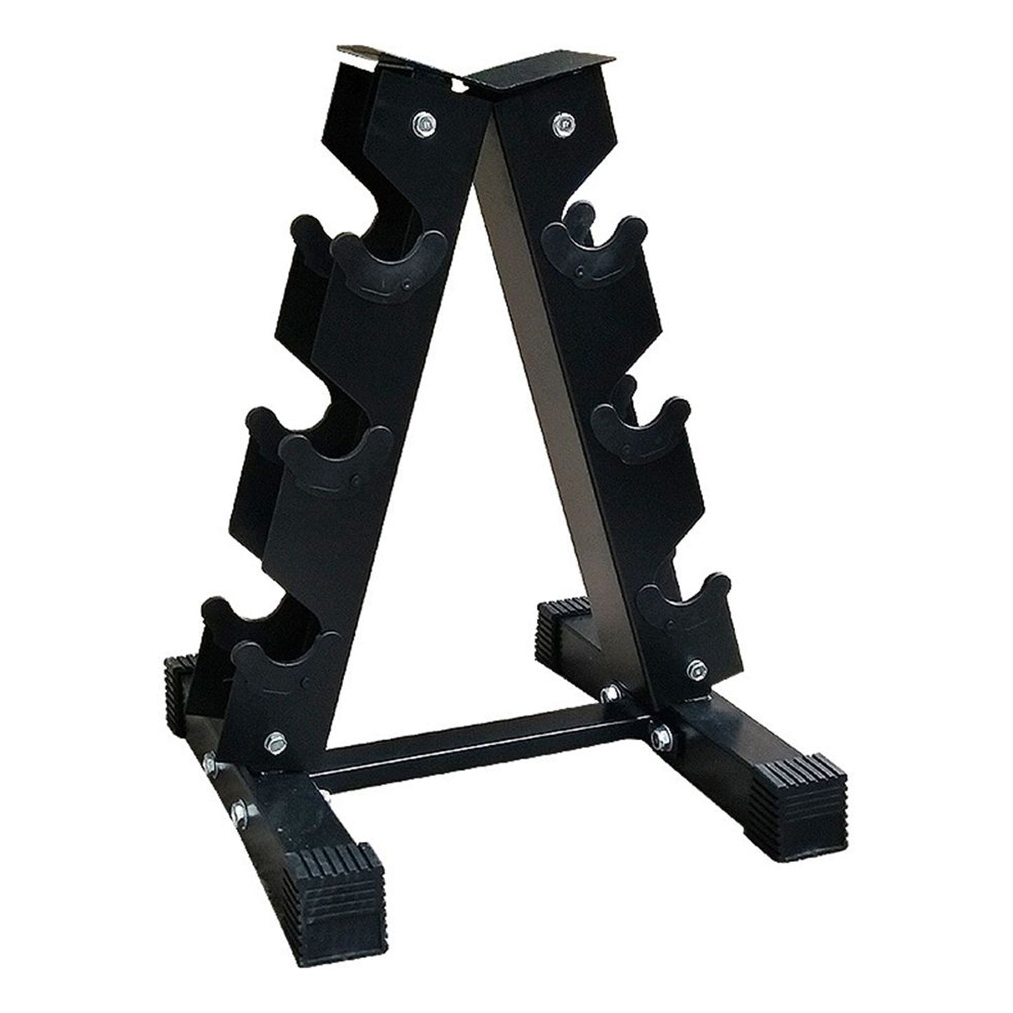 Hex Dumbbell Set with 3-Tier Tree Rack & Optional Bench – Rubber Coated Anti-Roll Weights for Home Gym