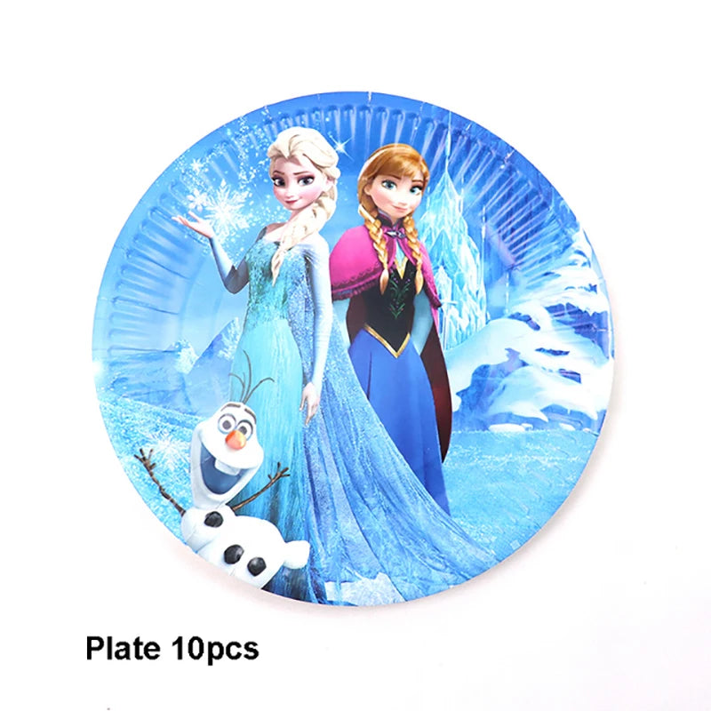 Frozen Anna Elsa Party Supplies – Disposable Plates Cups Napkins Balloons