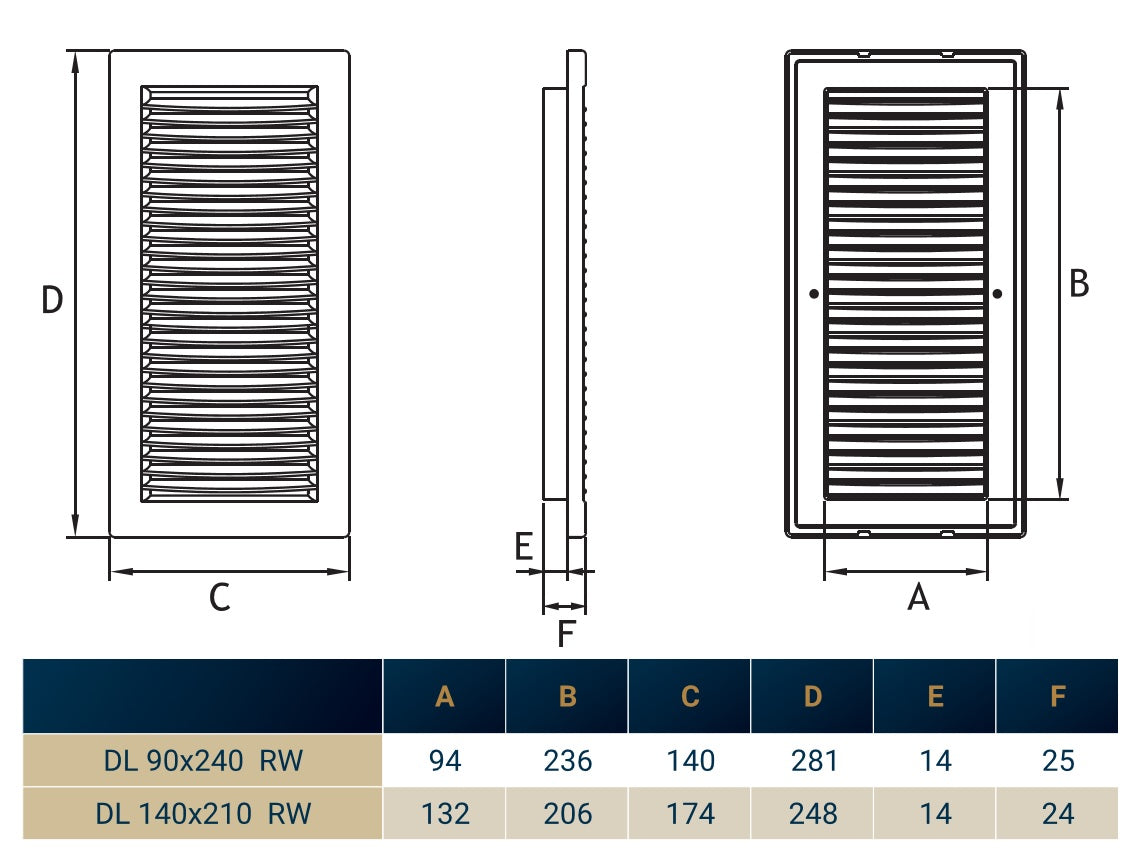 Louvre Vent White DL/90X240RW LUX With Fly Mesh for Home and Garden Use