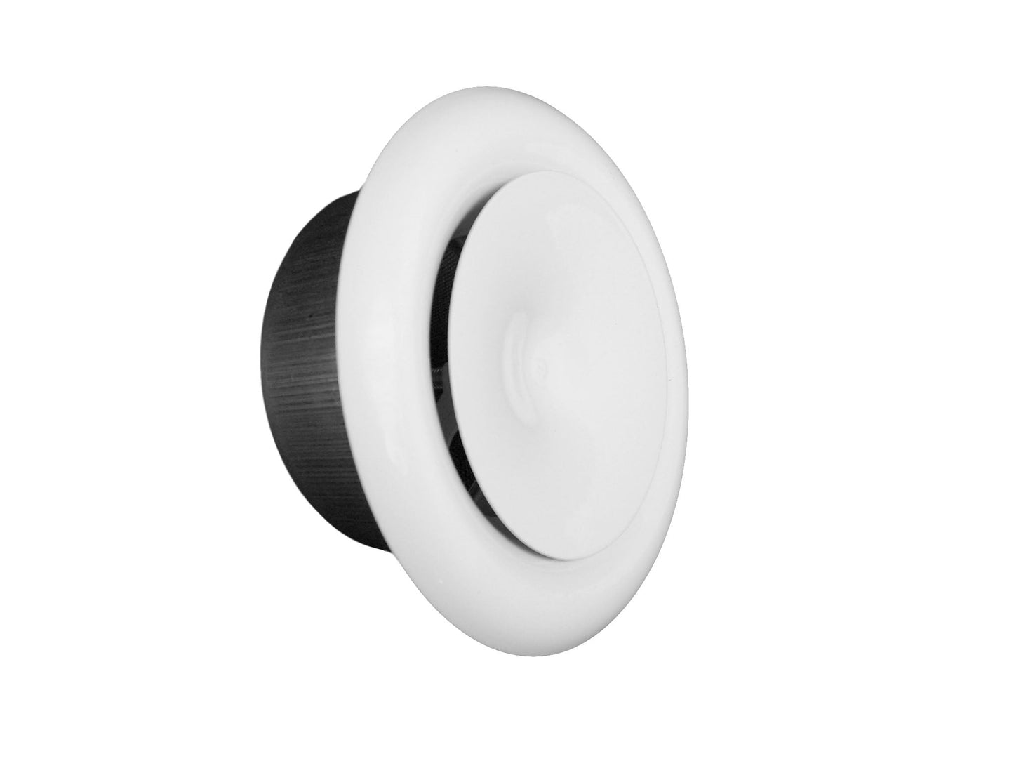 White Metal Extract Ceiling Valve 125mm - Anemostat EV for Home and Garden Use